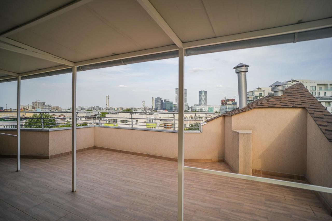 Penthouse With Huge Rooftop & Amazing City View Bukarest Exterior foto